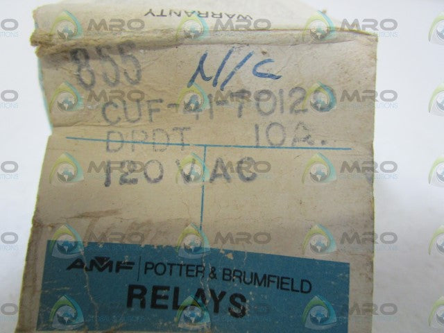 POTTER & BRUMFIELD TIME DELAY RELAY CUF-41-70120 *NEW IN BOX*