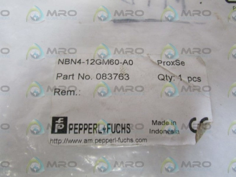 PEPPERL+FUCHS NBN4-12GM60-A0 PROXIMITY SENSOR *NEW IN FACTORY BAG*