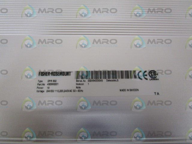 FISHER-ROSEMOUNT CONTROLLER 492880201 *NEW NO BOX*