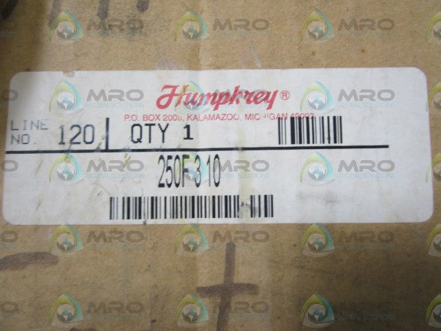 HUMPHREY FOOT PEDAL 250F310 *NEW IN BOX*