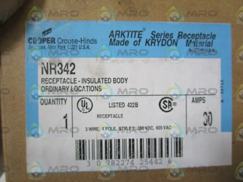 CROUSE-HINDS RECEPTACLE NR342  NSMP