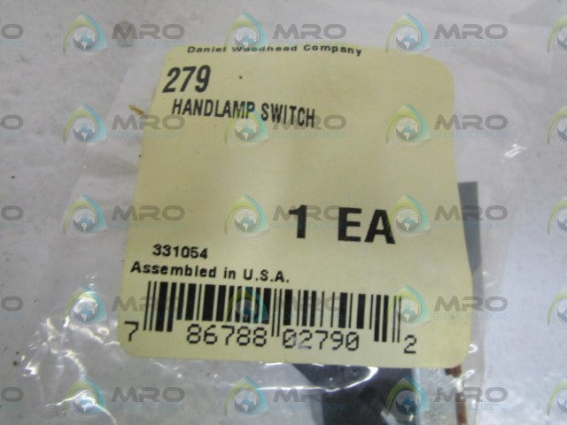 LOT OF 7 DANIEL WOODHEAD HANDLAMP SWITCH 279 *NEW IN FACTORY BAG*