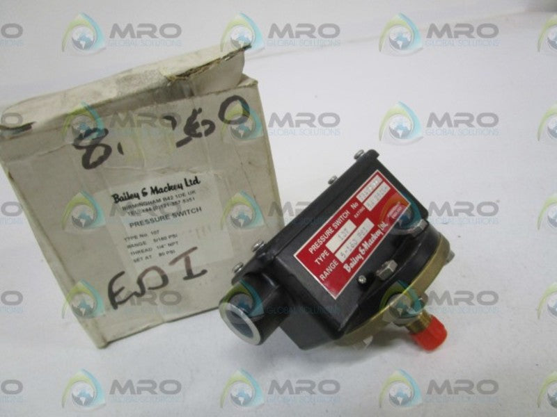 BAILEY & MACKEY 107 PRESSURE SWITCH 5/160PSI  NSMP
