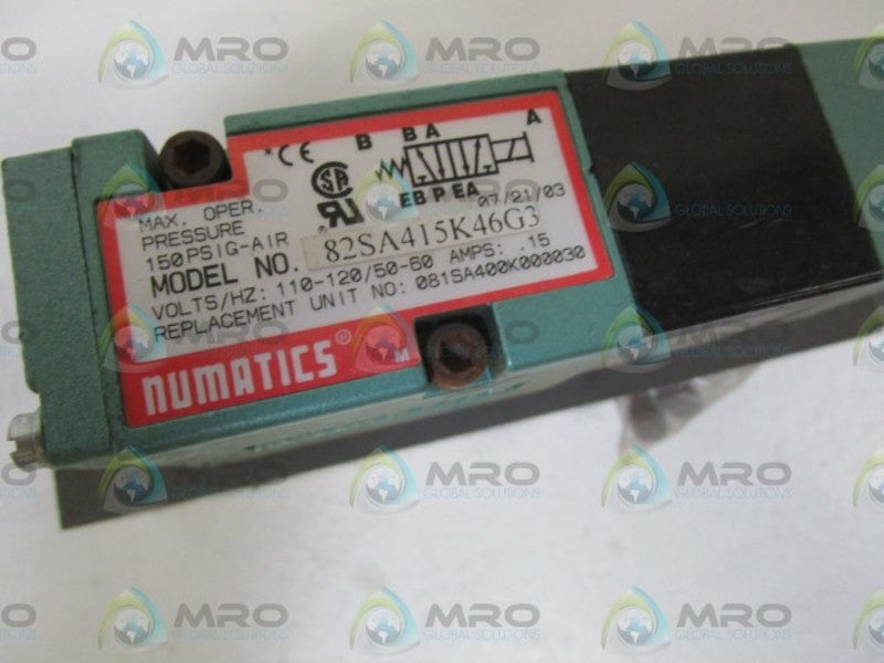 NUMATICS SOLENOID VALVE 82SA415K46G3 *NEW NO BOX*
