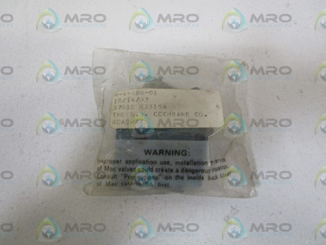 MAC END PLATE FOR VALVE M-45008-01 *NEW IN FACTORY BAG*