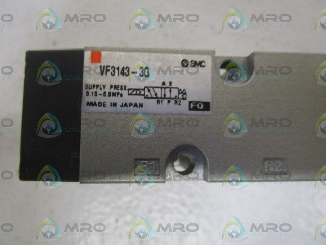 SMC SOLENOID VALVE VF3143-3G *USED*