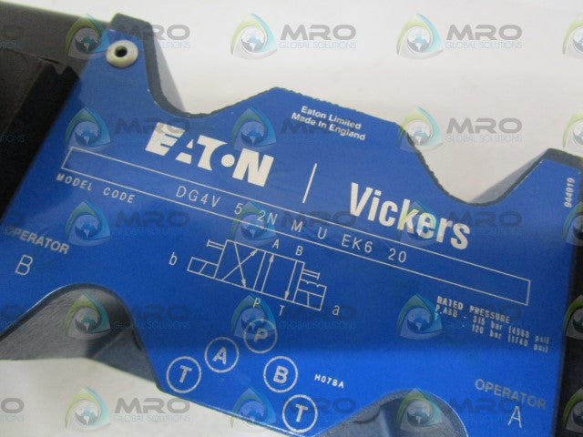 VICKERS OPERATIONAL VALVE DG4V-5-2N-M-U-EK6-20 *NEW NO BOX*