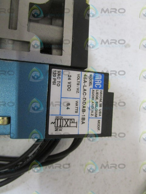 MAC SOLENOID VALVE 45A-LAC-DDAB-1BA *NEW NO BOX*