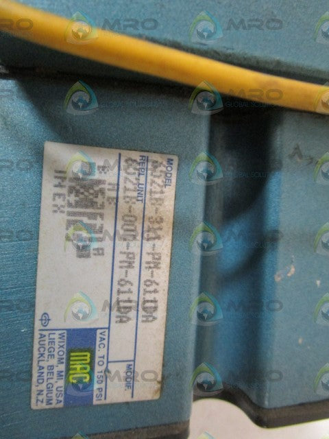MAC SOLENOID VALVE 6521B-311-PM-611DA *USED*