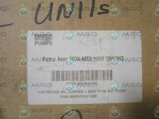 MARCH PUMPS PUMP ASSY MDX-MT3 *NEW IN BOX*
