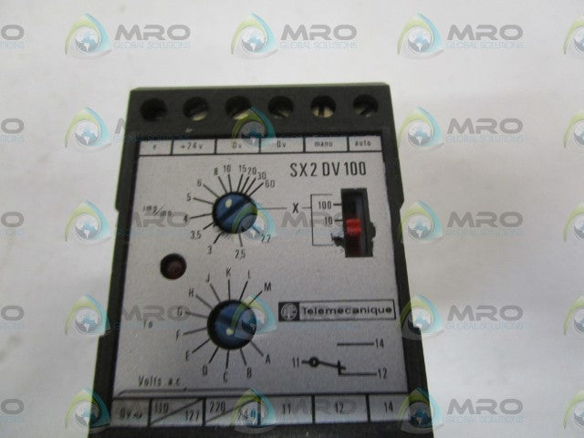TELEMECANIQUE CONTROL RELAY SX2DV100 *USED*