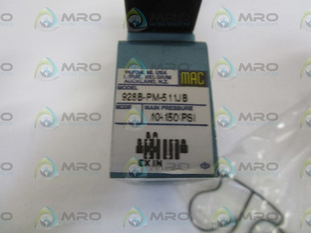MAC SOLENOID VALVE 928B-PM-511JB *NEW IN BOX*