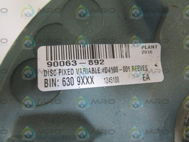 REEVES DISC FIXED D4100-001 *NEW NO BOX*