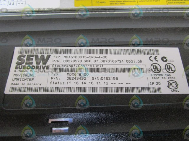 SEW-EURODRIVE MDX61B0015-5A3-4-00 INVERTER DRIVE *NEW NO BOX*