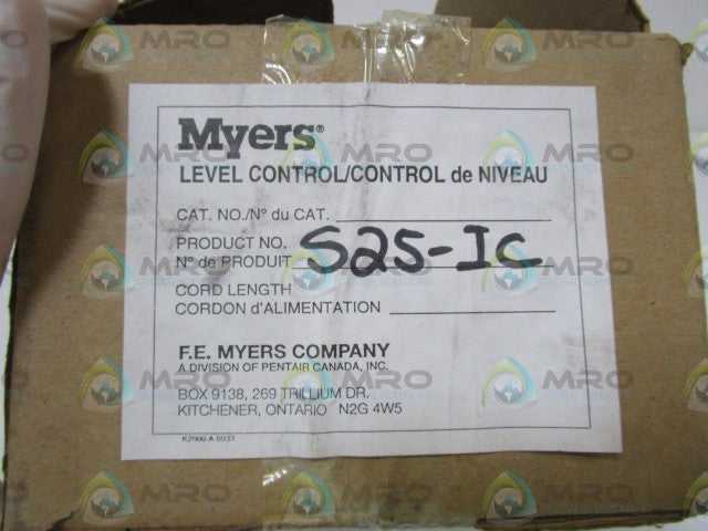 MYERS LEVEL CONTROL S25-IC *NEW IN BOX*