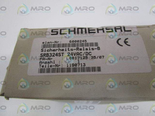 SCHMERSAL 24VAC/DC SAFETY CONTROLLER SRB324ST *FACTORY SEALED*