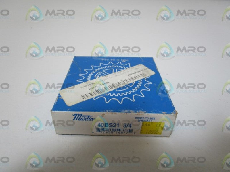 MARTIN 40BS21 SPROCKET 3/4" *FACTORY SEALED*