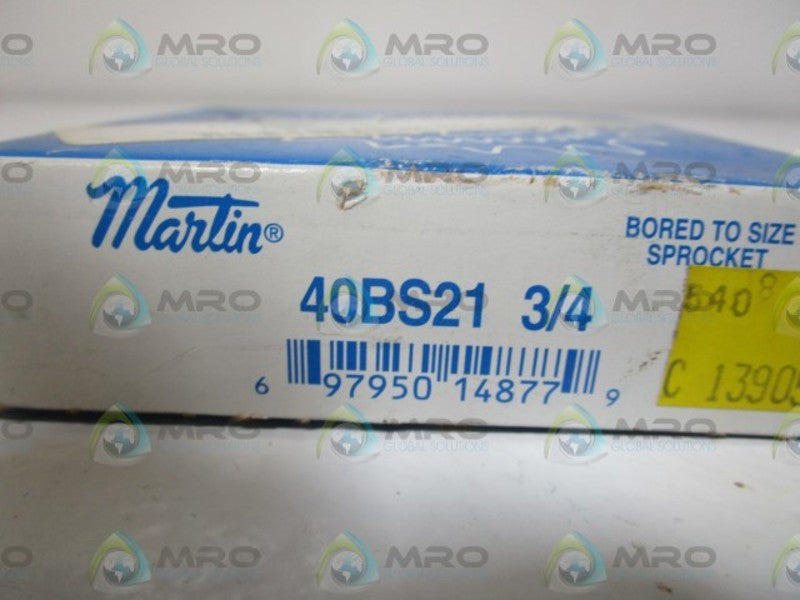 MARTIN 40BS21 SPROCKET 3/4" *FACTORY SEALED*