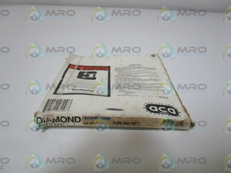 DIAMOND LINK CHAIN 41SSRIV 10FT * FACTORY SEALED *