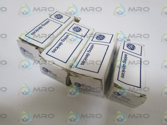 LOT OF 4 GENERAL ELECTRIC SINGLE LOCKING RECEPTACLE GL1420 *NEW IN BOX*