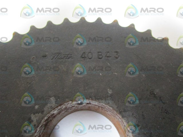 MARTIN 1-7/8" SPROCKET 40B43 *NEW NO BOX*