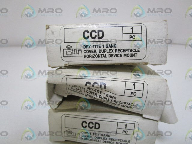 LOT OF 3 RED DOR DUPLEX RECEPTACLE CCD *NEW IN BOX*