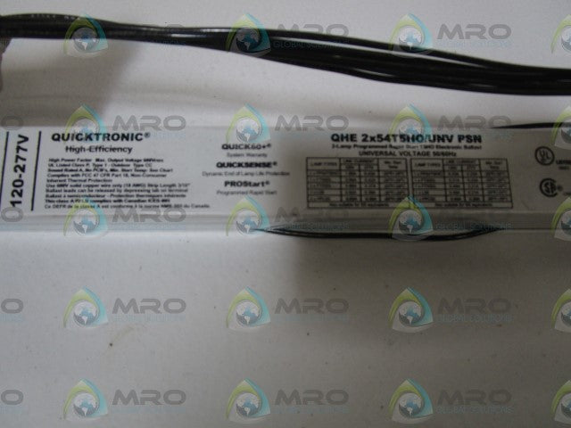 SYLVANIA QHE2X54T5HO/UNVPSN QUICKTRONIC BALLAST *USED*