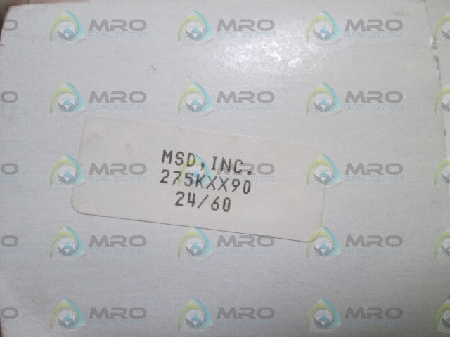 MSD, INC. CONTACTOR 275KXX90 24V *NEW IN BOX*