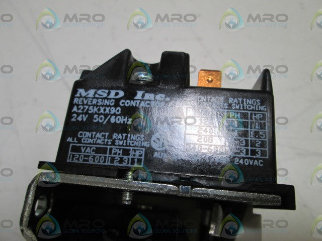 MSD, INC. CONTACTOR 275KXX90 24V *NEW IN BOX*