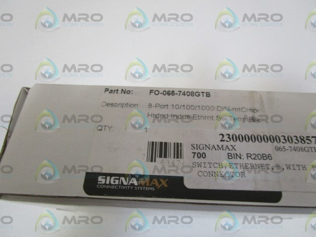 SIGNAMAX ETHERNET SWITCH FO-065-7408GTB *NEW IN BOX*