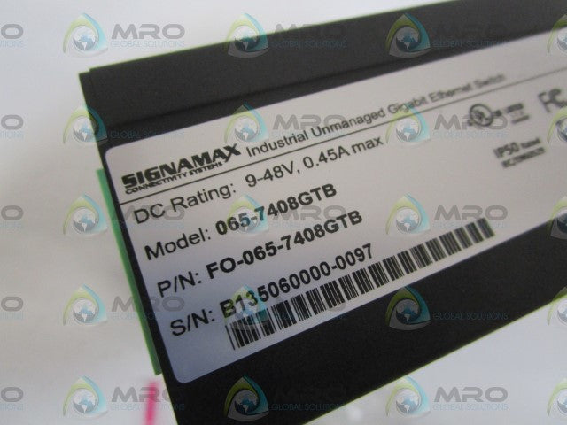 SIGNAMAX ETHERNET SWITCH FO-065-7408GTB *NEW IN BOX*