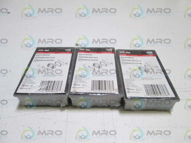 LOT OF 3 RED DOR BOX EXTENSION IHE *NEW NO BOX*