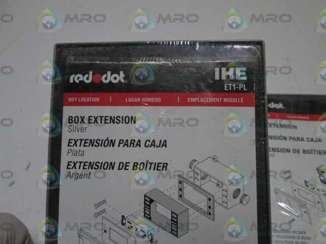 LOT OF 3 RED DOR BOX EXTENSION IHE *NEW NO BOX*