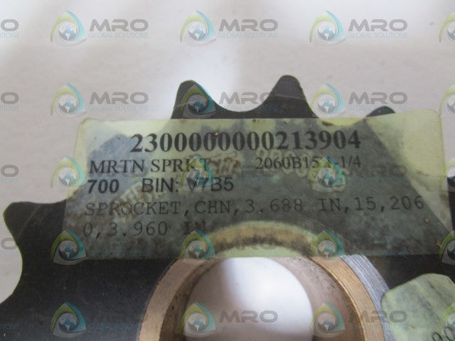 MARTIN 1-1/4" SPROCKET 2060B15 *NEW NO BOX*