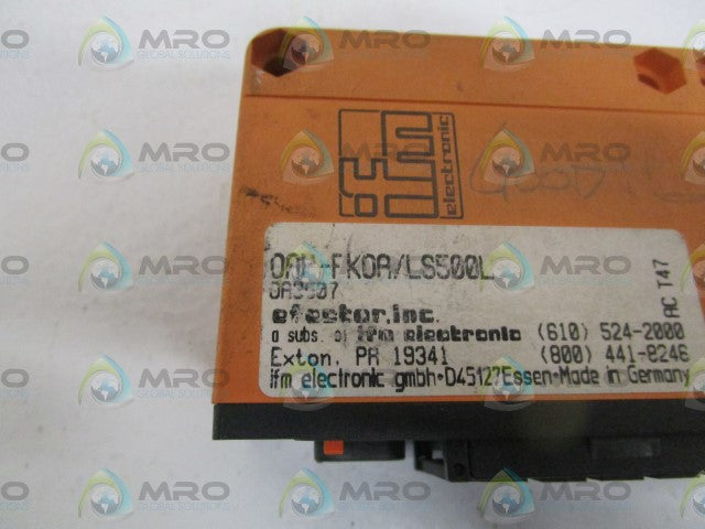 IFM EFECTOR OA3507 RETRO REFLECTIVE SENSOR *USED*