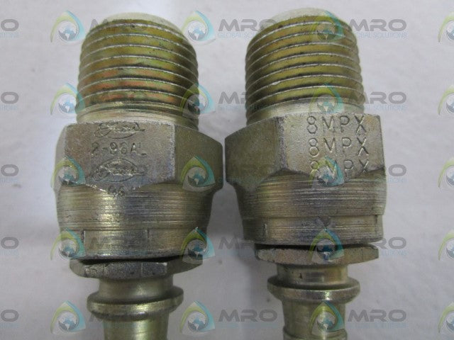LOT OF 2 GATES HYDRUALIC FTTING 8MPX *NEW NO BOX *