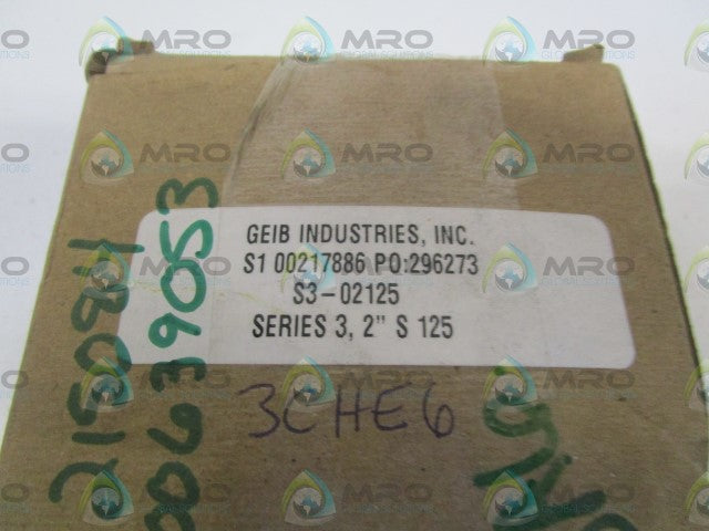 GIEB INDUSTRIES, INC. S3-02125 *NEW IN BOX*