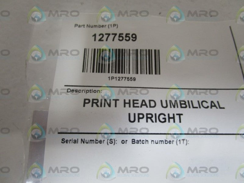 MARKEM-IMAJE PRINT HEAD UMBILICAL UPRIGHT 1277559 * NEW IN BAG *