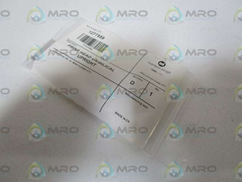 MARKEM-IMAJE PRINT HEAD UMBILICAL UPRIGHT 1277559 * NEW IN BAG *