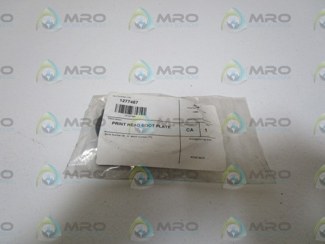 LOT OF 2 MARKEM-IMAJE PRINT HEAD BOOT PLATE 1277487 *NEW IN BAG*