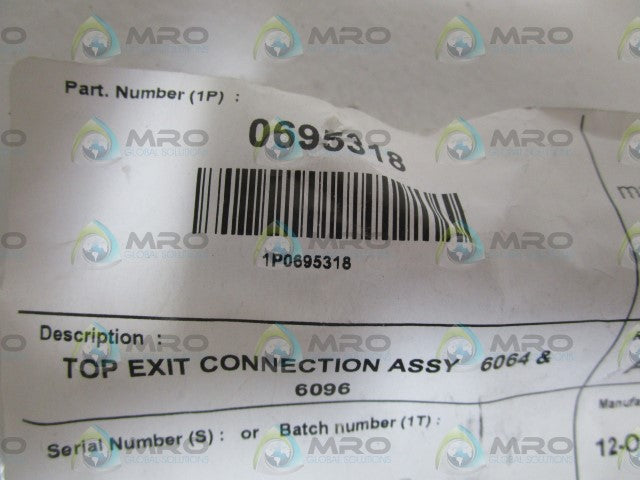 MARKEM-IMAJE TOP EXIT CONNECTION ASSY 0695318 *NEW IN BAG*