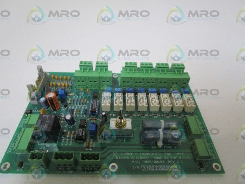 CLARKES INDUSTRIES, INC. 7005-00600  NSNP