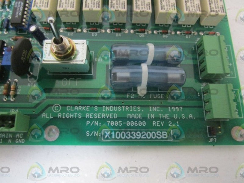 CLARKES INDUSTRIES, INC. 7005-00600  NSNP