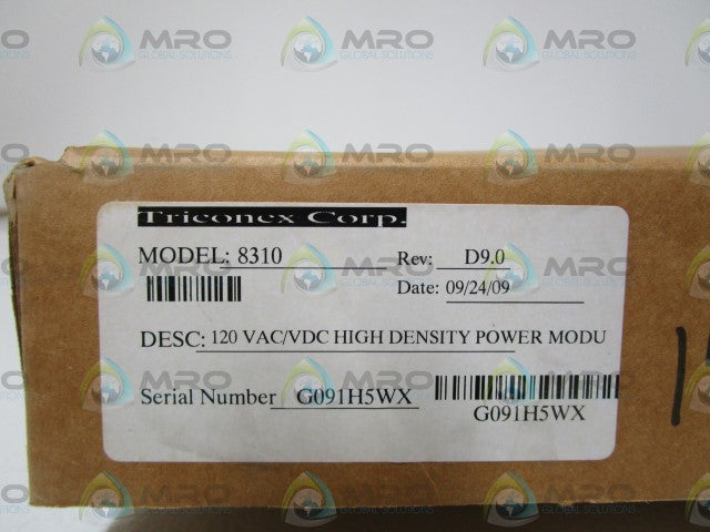 TRICONEX CORP. HIGH DENSITY POWER MODULE 8310 *FACTORY SEALED*