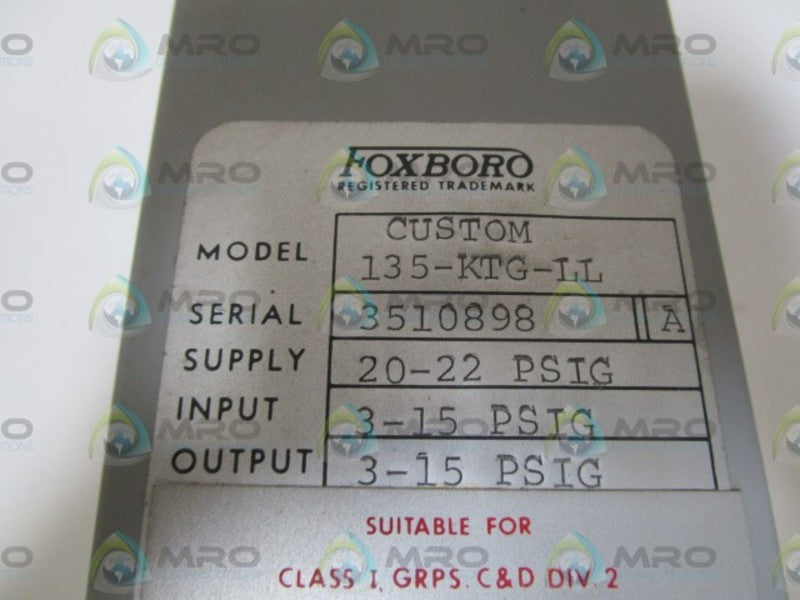 FOXBORO CONTROLLER 135-KTG-LL  (AS PICTURED)  NSNP