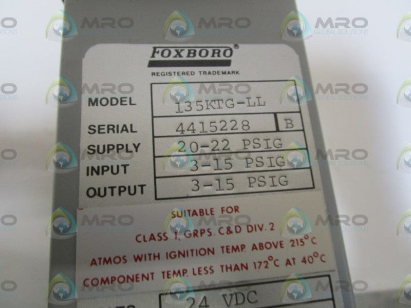 FOXBORO CONTROLLER 135KTG-LL  NSNP