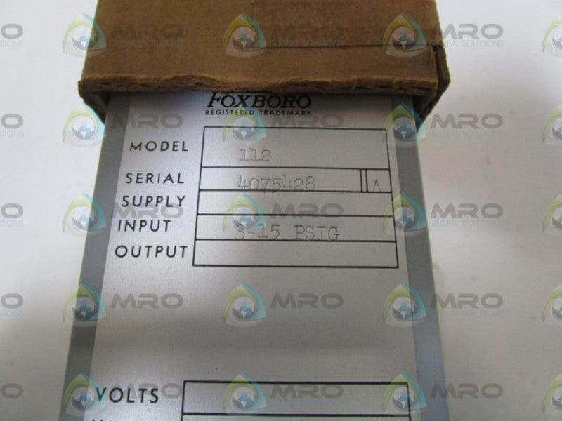 FOXBORO INDICATOR CONTROLLER 112  NSNP