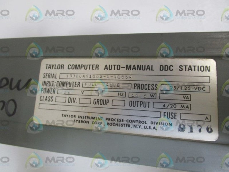 TAYLOR COMPUTER AUTO-MANUAL DDC STATION 1332CA81002-1-1186A NSNP