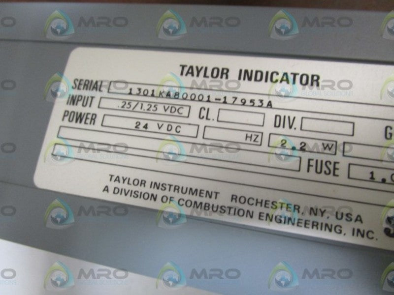 TAYLOR INDICATOR W/ MANUAL 1301KA80001-17953A ( BOX IS WORN )  NSMP