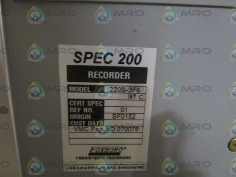 FOXBORO RECORDER 220S-3F6 (AS PICTURED) *NEW IN BOX*